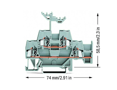 WAGO 280-520 Double Deck Terminal Block