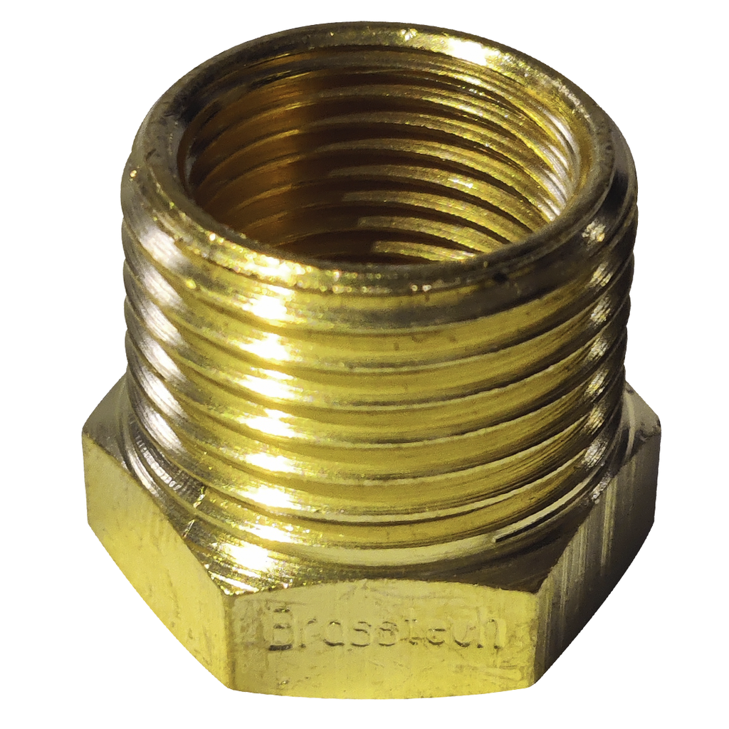 Brasstech 1/2" x 3/8" Brass Male Female Bush