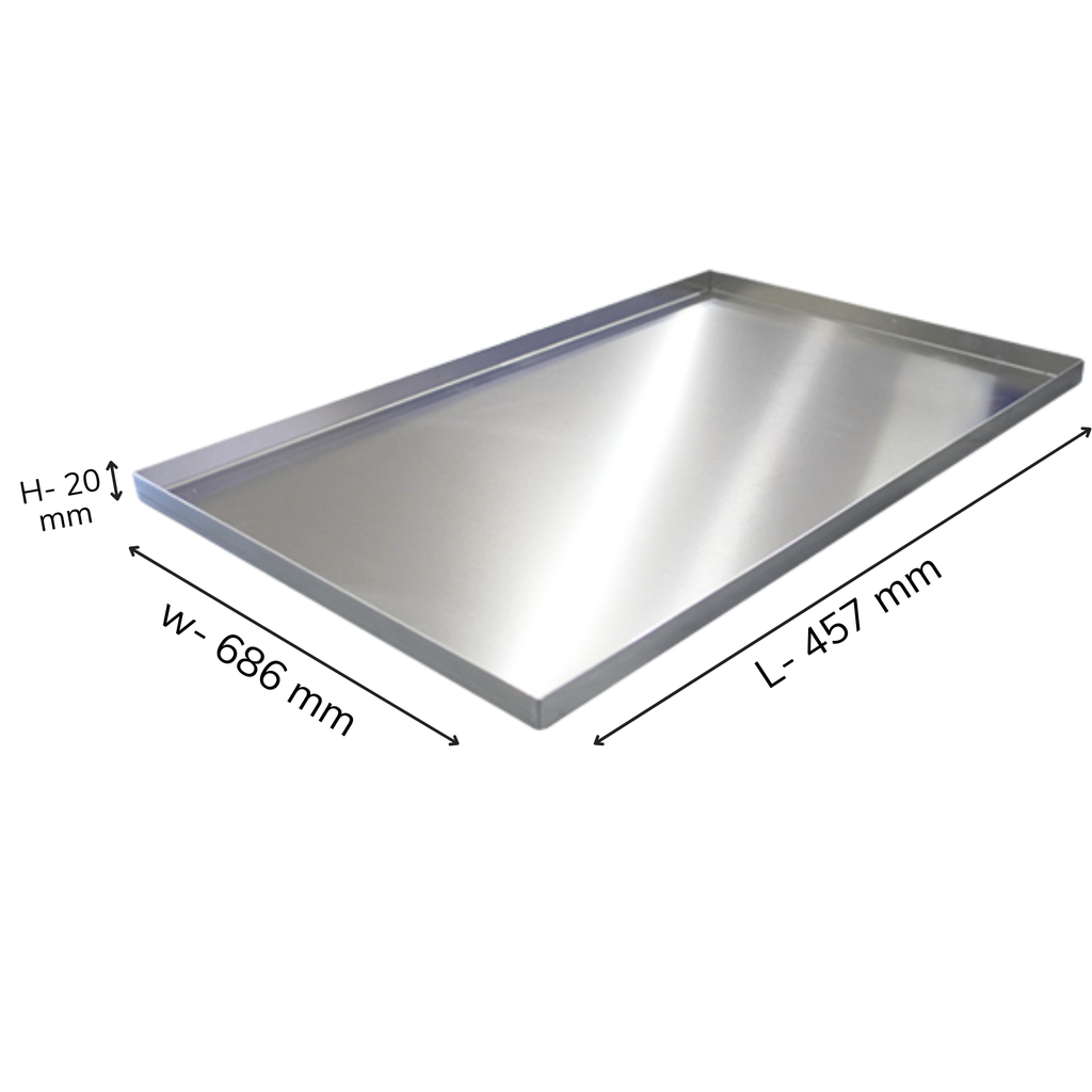 CS aerotherm Trays 500 mm  x 700 mm x 20 mm, 0.8 mm Thickness Alu Steel