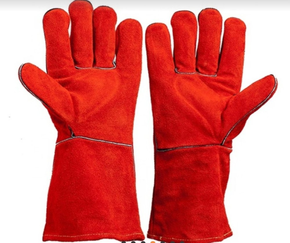 CS aerotherm Red Leather Gloves 