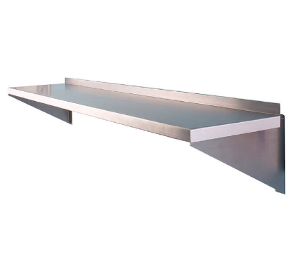 Haffix 48" x 15" Stainless Steel Single Wall Shelf
