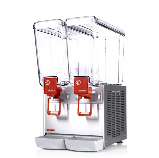  UGOLINI Deluxe 20/2 AA - 20 Liter x 2 Jar With Agitator Drink Dispenser