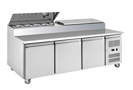 Indulge SH3000/800 (NEW) 3 DOOR UNDER COUNTER PIZZA PREP. COUNTER
