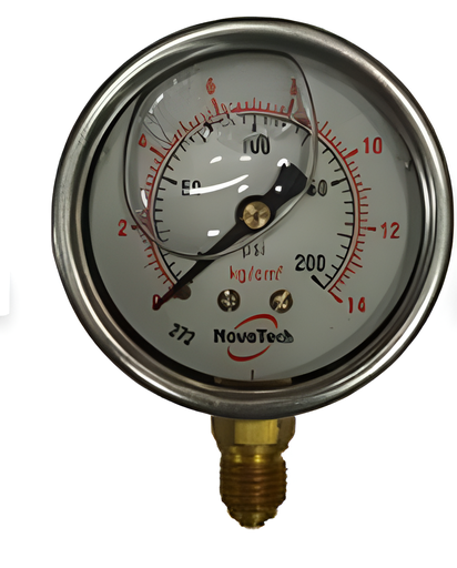 [201.20-2] Novatech Glycerin filled 0 to 7Kg/cm2 Pressure Gauge Rang 100 PSI