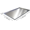 CS aerotherm Bun Cake Trays 475 mm  x 330 mm x 64 mm, 0.8 mm Thickness Alu Steel