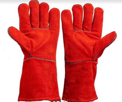 [2100.05-4] CS aerotherm Red Leather Gloves 