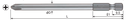 Vessel Screwdriver Bit 1082 Cross Point Bit +2 x 89 mm
