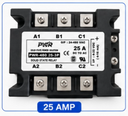 PWR-DC to AC 480-25-3P Three-Phase SSR   25 Amp (Solid State Relay)